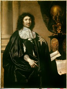Portrait de Jean-Baptiste Colbert (1619-1683), ministre de Louis XIV. Peinture de Claude Lefebvre (1632-1675). 1666
