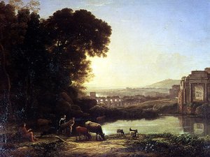 Bovins et chèvres buvant près d