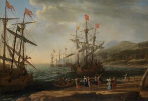 Les femmes troyennes incendiant leur flotte - Claude Lorrain