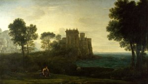 Paysage avec Psyché devant le palais de Cupidon ou le palais enchanté - Claude Lorrain