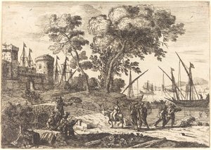 Scène côtière avec un artiste (Le dessinateur) - Claude Lorrain