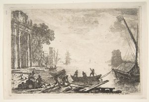 Scène de port avec lever de soleil, 1634 - Claude Lorrain