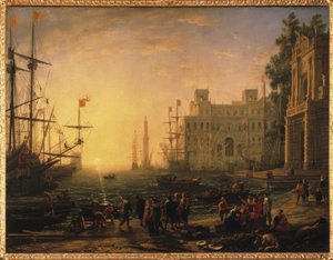 Vue idéale du port avec la Villa Médicis