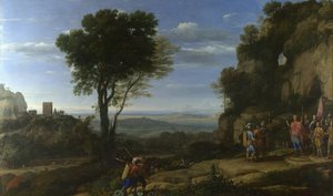 Paysage avec David à la caverne d