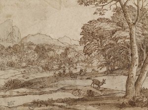 Paysage avec un troupeau de cerfs, 1666