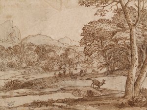 Paysage avec un troupeau de cerfs, 1666 - Claude Lorrain