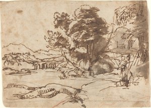 Paysage fluvial - Claude Lorrain