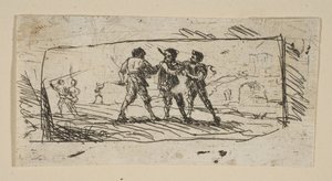 Étude avec Brigands Partie Inférieure, vers 1633 - Claude Lorrain