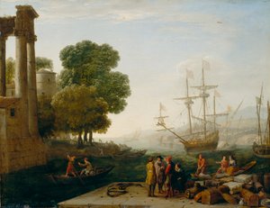 Un port au coucher du soleil, 1643 - Claude Lorrain