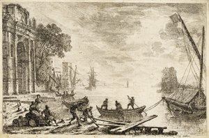 Scène de port avec soleil levant, 1634 - Claude Lorrain