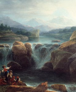 La cascade (détail) - Claude Louis Chatelet