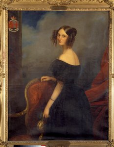 Portrait de la duchesse de Valencay, comtesse de Talleyrand Périgord née Anne Louise de Montmorency (1810-1855) par Claude Marie Dubufe (1790-1864). 19e siècle - Claude Marie Dubufe
