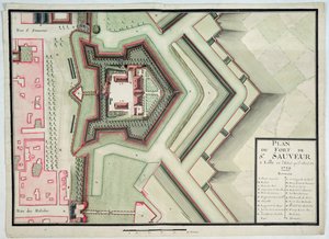 Fort de Saint-Sauveur, Lille, en 1728, de 