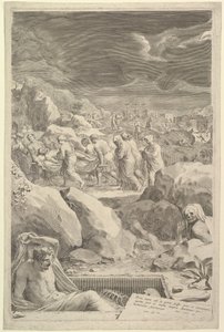 Procession funéraire du Christ, 1678 - Claude Mellan