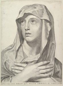 Buste de la Vierge - Claude Mellan