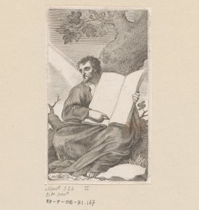 Saint Augustin assis au pied d