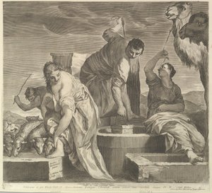 Jacob abreuve le troupeau de Rachel - Claude Mellan