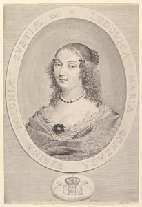 Ludovica Maria Gonzaga, Reine de Pologne - Claude Mellan
