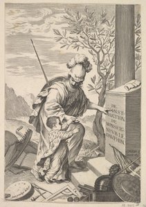 Minerva instruit le Dauphin, 1640 - Claude Mellan