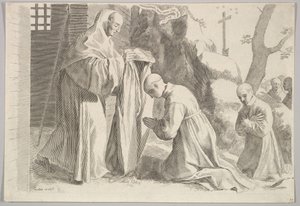 Saint Bernard Reçoit une Habitude de Moine