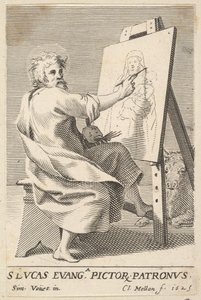 Saint Luc peignant la Vierge, 1625 - Claude Mellan