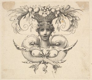 Cul-de-lampe : Buste de femme