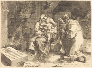 La Sainte Famille - Claude Mellan