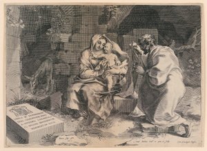 La Sainte Famille - Claude Mellan