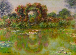 Bassin aux Nymphéas, les Rosiers - Claude Monet