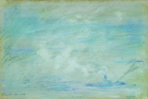 Bateau sur la Tamise, effet de brume - Claude Monet