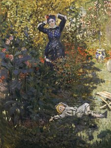 Camille et Jean dans le jardin à Argenteuil - Claude Monet