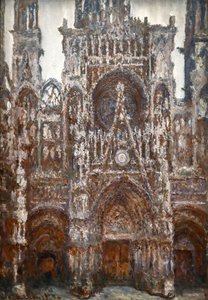 Cathédrale de Rouen, vue du portail, Harmonie brune - Claude Monet