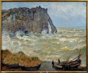 Falaise à Étretat - Claude Monet