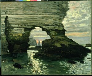 Falaise à Étretat, c.1868-69 - Claude Monet