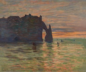 Coucher de soleil à Étretat