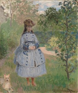 Fille avec chien - Claude Monet