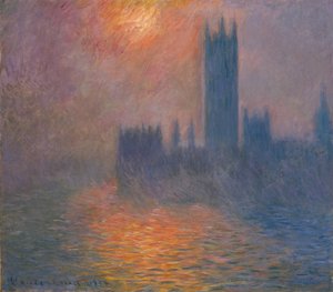 Houses of Parliament. Coucher de soleil, 1900-1901 - Claude Monet