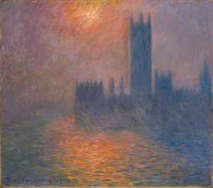 Houses of Parliament, coucher de soleil - Claude Monet