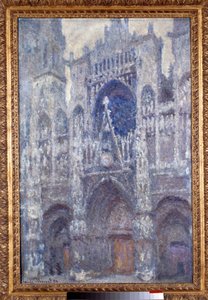 La cathédrale Notre-Dame de Rouen, le portail, temps gris, harmonie grise - Claude Monet