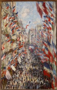 La rue Montorgeuil, à Paris. Fête du 30 juin 1878 - Claude Monet