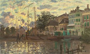 Le Dam à Zaandam, le soir - Claude Monet