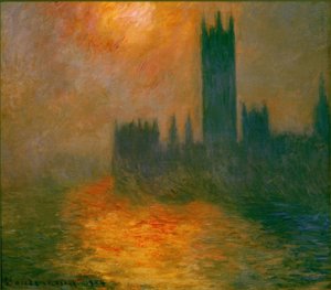 Le Parlement, coucher de soleil - Claude Monet