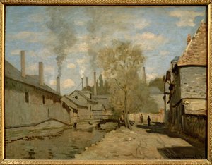 Le ruisseau de Robec a Rouen … (oil on canvas) - Claude Monet
