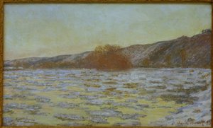 Les glaçons, effet de crépuscule - Claude Monet
