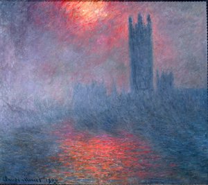Londres, Parlement, soleil dans le brouillard - Claude Monet