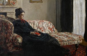 Méditation. Mme Monet (huile sur toile) - Claude Monet