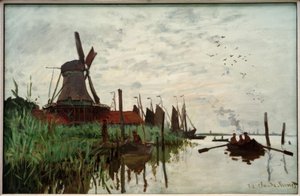 Moulin à Zaandam - Claude Monet