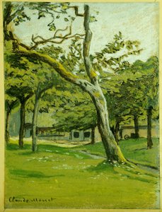 Ferme normande sous les arbres
