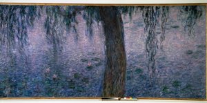 Nymphéas, matin lumineux avec saules triptyque partie droite. Peinture de Claude Monet 1914-1926. Paris, Musée de l
