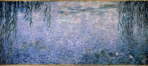 Nymphéas, matin clair avec saules (partie centrale du triptyque) - Claude Monet
